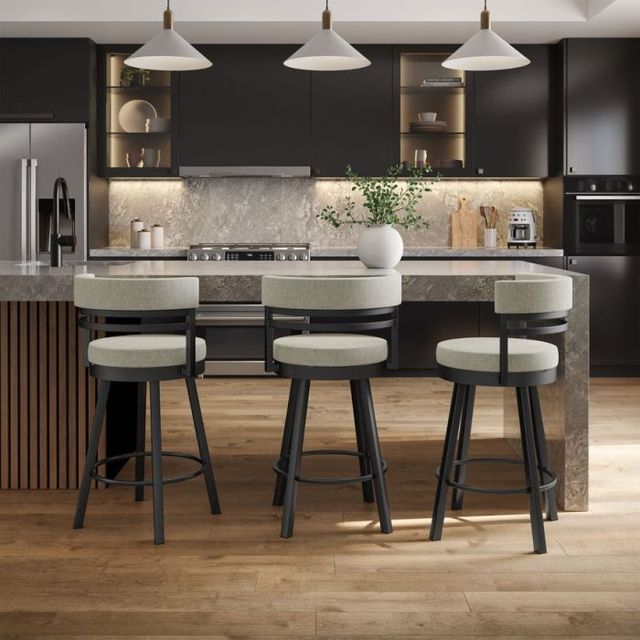 Amisco Customizable Ronny Swivel Bar Stool-1