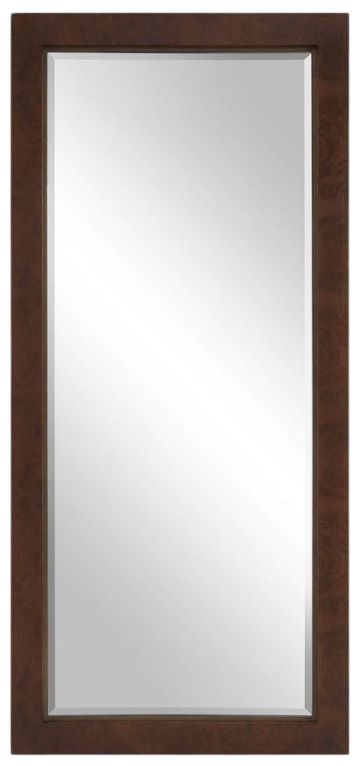 Uttermost® Durant Antique Dark Bronze Tall Wood Mirror-0