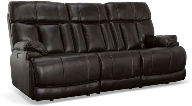 Flexsteel® Clive Brown Power Reclining Sofa with Power Headrests and Lumbar-0