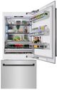 ZLINE Autograph Edition 36" 19.8 Cu. Ft. Stainless Steel Built In Bottom Freezer Refrigerator with Matte Black Accents-2
