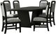 Elements International Ridgemont 7-Piece Black Grain/Gray Dining Set-0