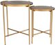Coaster® Malka 2-Piece Dark Brown Nesting Table with Gold Base-1