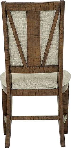 Magnussen Home® Bay Creek Baja Fog/Toasted Nutmeg Step Up Side Chair with Upholstered Seat and Back-3