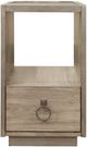 Riverside Furniture Sophie Glass Top Rectangular Chairside Table with Natural Base-1