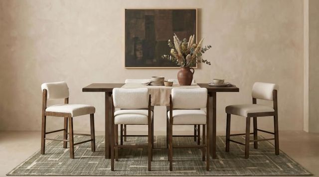 Coaster® Decker 7-Piece Cream/Dark Walnut Counter Dining Set-1