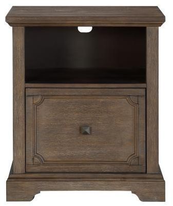 Homelegance® Toulon Distressed Dark Oak Lateral File with Iron Casters-2