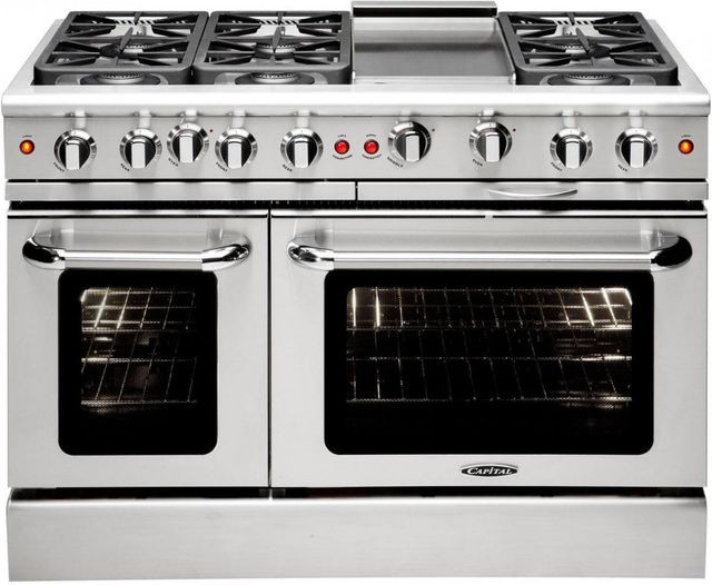 Capital Precision™ 48" Stainless Steel Pro Style Gas Range-0