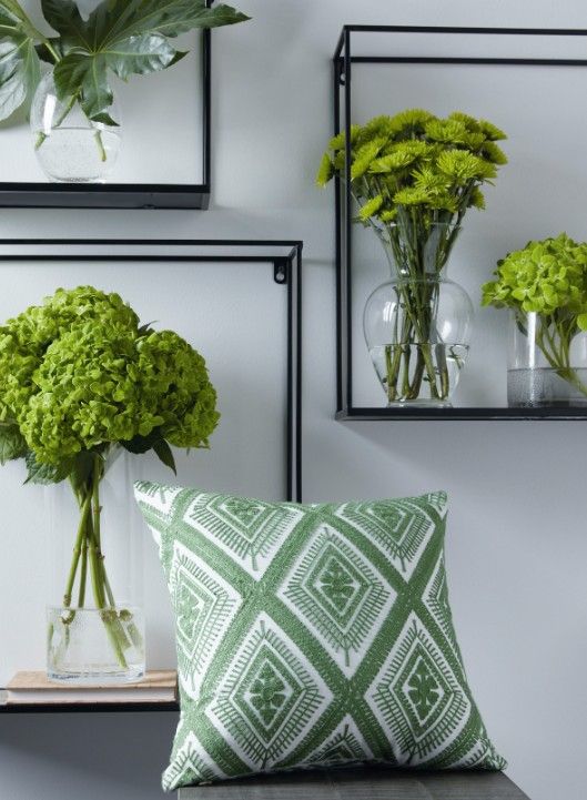 Signature Design by Ashley® Bellvale 4-Piece Green/White Pillow-3