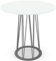 Amisco Customizable Calypso 42" White Glass Round Bar Table-3