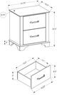 Monarch Specialties Inc. Medium Oak Nightstand-2