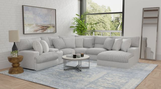 Catnapper® Abraxas 6-Piece Moonstruck L-Shape Power Reclining Sectional with Console -2