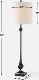 Uttermost® Hightower Satin Black Buffet Lamp-2