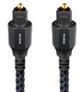 AudioQuest® Vodka Optical 16.0 m Toslink Fiber-Optic Cable + Mini-Adaptor, Black with Blue Stripes-0