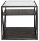 Liberty Furniture Arista Glass Top End Table with Cobblestone Brown/Gray Base-2