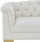 TOV Furniture Farah Cream Velvet Loveseat-1