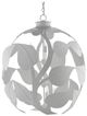 Currey & Company Plumeria Gesso White Chandelier-1