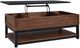 Signature Design by Ashley® Kallari Black Lift Top Cocktail Table with Warm Brown Base-2