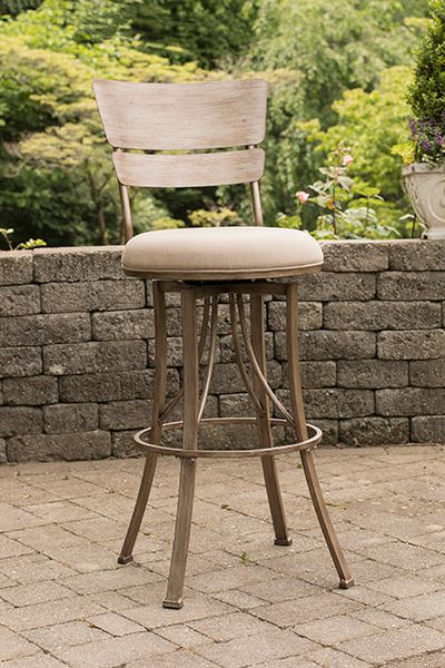 HH2 Home Wakefield Champagne Indoor/Outdoor Swivel Counter Stool-3