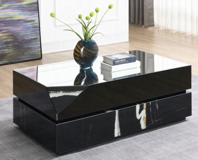 ACME Furniture Drisana Black Mirrored Coffee Table-1