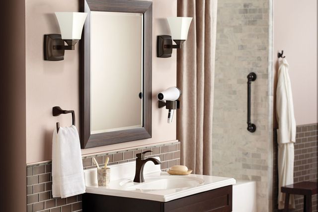 Moen® Voss™ Oil Rubbed Bronze One Globe Bath Light-1