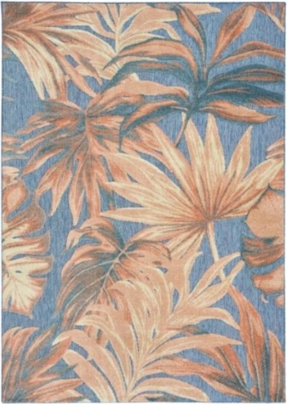 Nourison Home™ Aloha Blue Rose 5'x8' Style 2 Area Rug-0