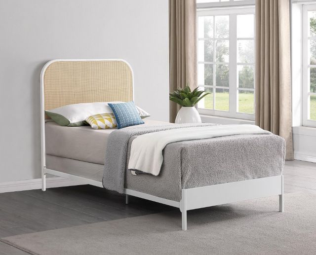Coaster® Amherst White Twin Metal Rod Bed-5
