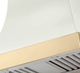 AGA Cascade 36" White Wall Mounted Range Hood  with Polished Brass Trim-1