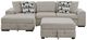 Homelegance® Raife 3-Piece Taupe Left-Arm Facing Sectional with Chaise and Ottoman-0