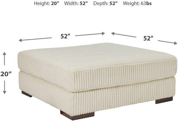 Signature Design by Ashley® Lindyn Ivory Oversized Accent Ottoman-2