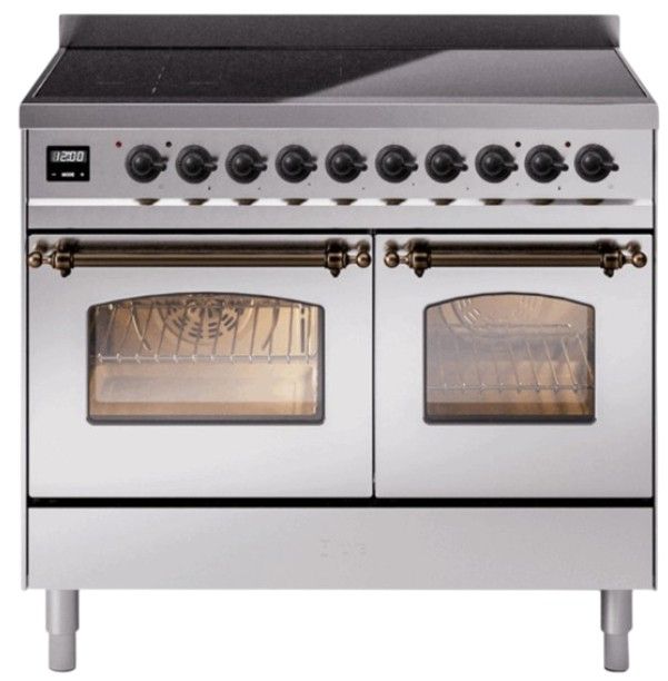 Ilve® Nostalgie II Series 40" Stainless Steel Pro Style Induction Range-0