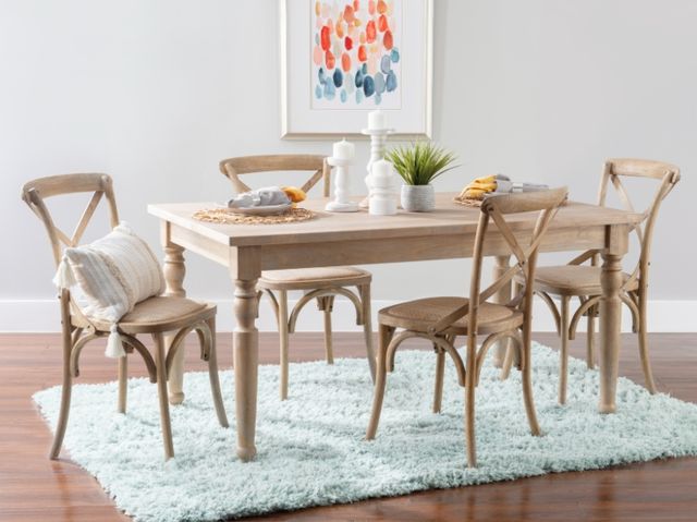 Linon Shiraz 5-Piece Light Natural Brown Dinig Set-1