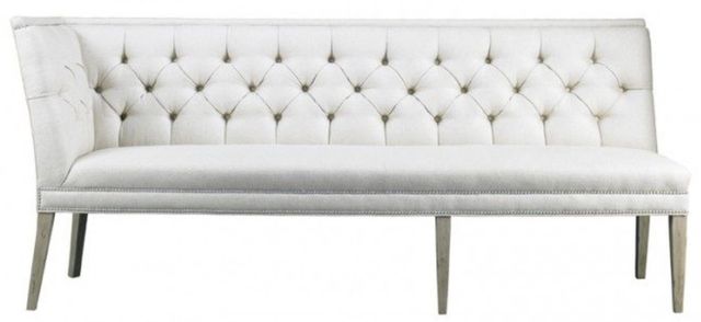 Lillian August Armand Chiswell Linen Right Armless Corner Dining Bench