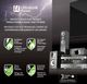 Ultralink Power Black 4 Outlet 2 USB 3.1A Wall Multimedia Surge Protector-3