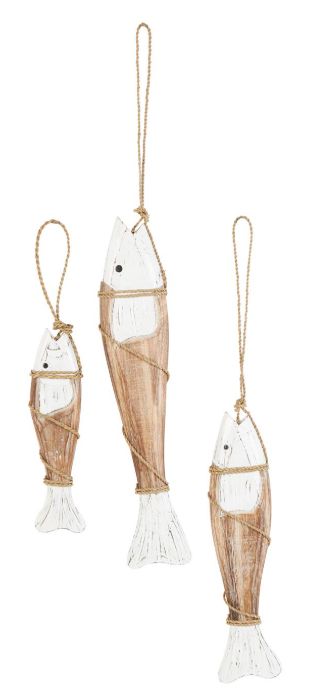 Deco Marche 3-Piece Brown Fish Handmade Wall Decor Set-0
