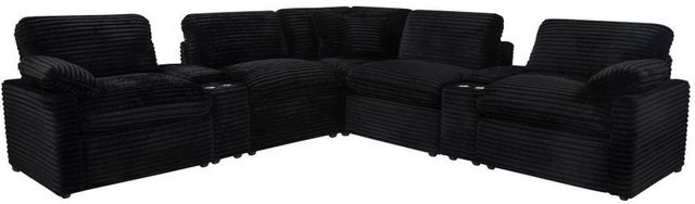 Coaster® Collins 7-Piece Black Modular Power Reclining Sectional-0
