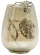 A & B Home Gold/Silver Palm Candle Holder-1