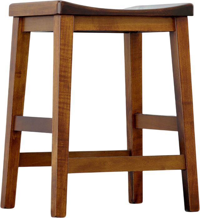 Archbold Furniture Customizable Trditional Maple Dining Saddle Counter Stool-3