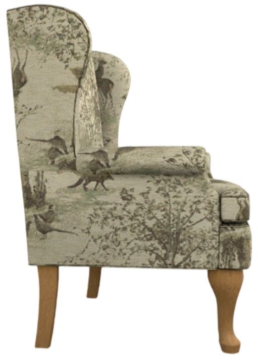 Best® Home Furnishings Customizable Sylvia 31'' Wing Back Chair with Honey Birch Legs-2