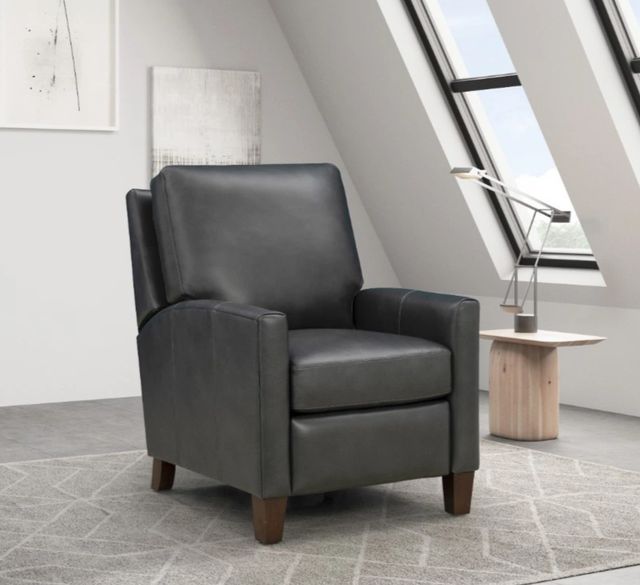 BarcaLounger® Fremont Elway Dark Gray Leather Manual Recliner-2