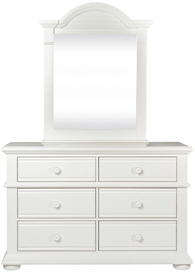 Liberty Furniture Summer House Oyster White Youth Dresser and Mirror-2