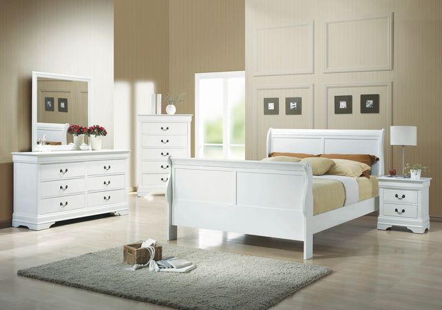 Coaster® Louis Philippe White Queen Bed-2