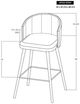 International Furniture Direct Tamesis Brown/Matte Black 30" Barstool-2
