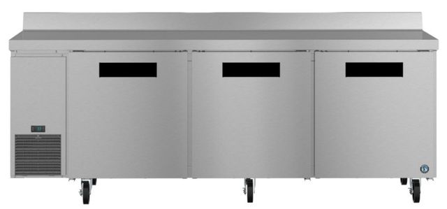 Hoshizaki Steelheart® 93" 30.2 Cu. Ft. Stainless Steel Three Section Worktop Side Mount Refrigerator-0