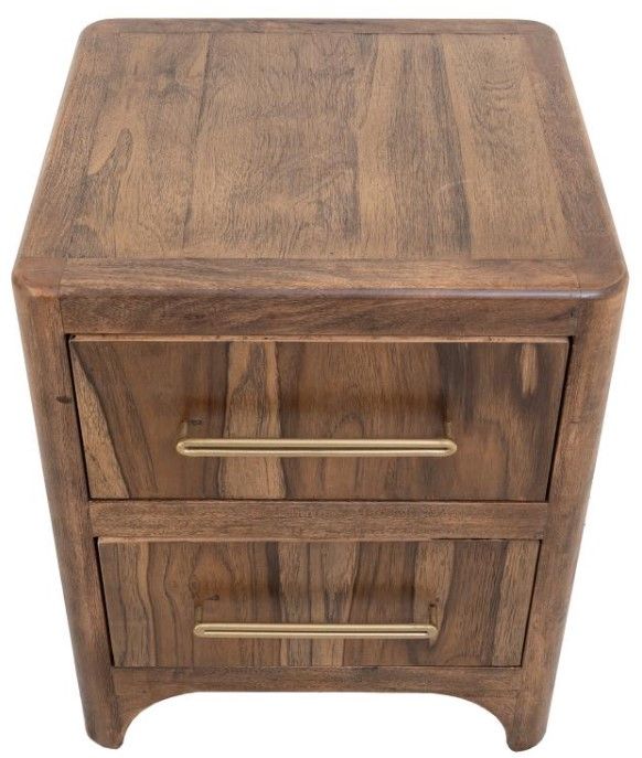 International Furniture Direct Praga Brown Nightstand-3