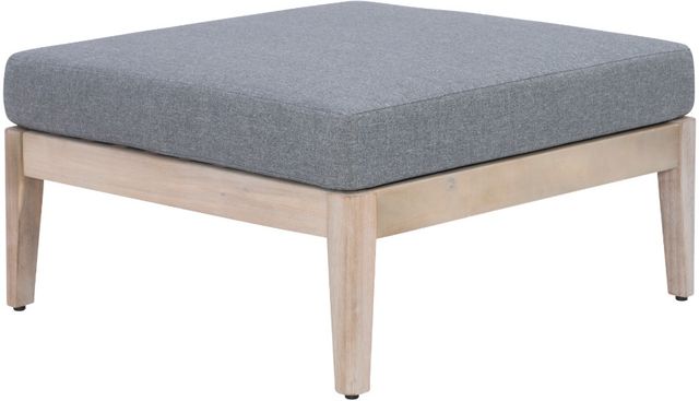 Linon Myrtle Grove Natural Fabric/Wooden Outdoor Ottoman-0