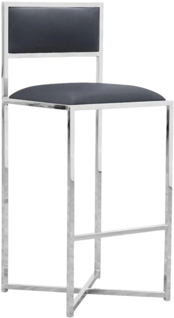 Modus Furniture Amalfi Cobalt/Chrome X-Base Bar Stool-0