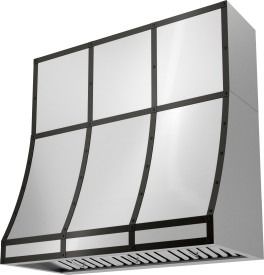 Zephyr Designer Collection 36'' x 18'' Matte Black Duct Cover Banding Kit-1