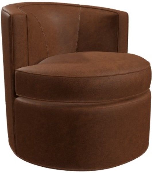Craftmaster® Customizable CM Leather 32" Swivel Chair-3