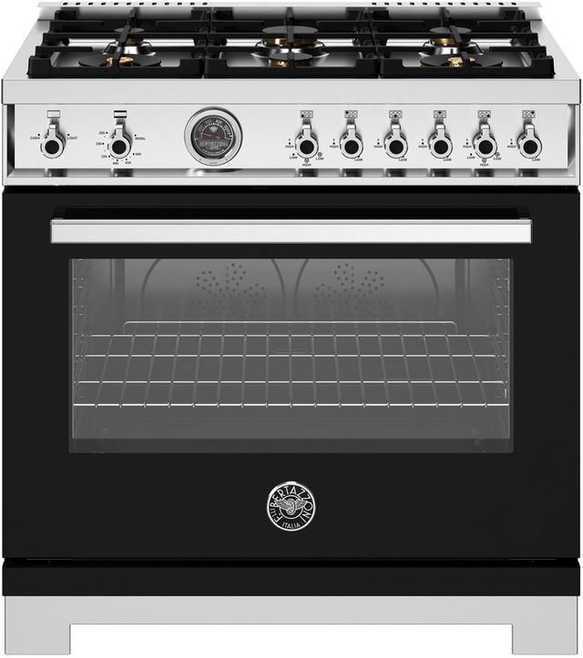 Bertazzoni Professional Series 36" Nero Pro Style Gas Range-0