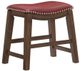 Mazin Furniture Red 18" Upholstered Stool-1